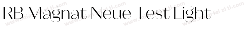 RB Magnat Neue Test Light字体转换